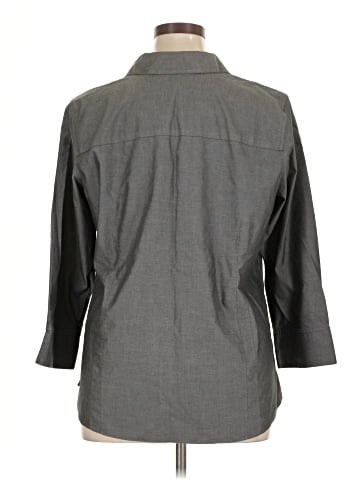 Foxcroft 3/4 Sleeve Button-Down Shirt (view 2)