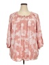 Evri 100% Rayon Pink 3/4 Sleeve Blouse Size 2X - photo 1