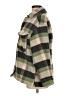 Zara 100% Polyester Plaid Green Coat Size M - photo 5