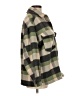 Zara 100% Polyester Plaid Green Coat Size M - photo 4