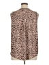 41Hawthorn 100% Polyester Animal Print Brown Sleeveless Blouse Size 1X - photo 2