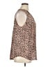 41Hawthorn 100% Polyester Animal Print Brown Sleeveless Blouse Size 1X - photo 4