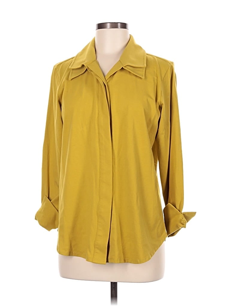 Pre-owned Wynne Layers 3/4 Sleeve Blouse In Yellow