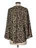 Karlie 100% Polyester Animal Print Tan Long Sleeve Blouse Size M - photo 2