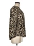 Karlie 100% Polyester Animal Print Tan Long Sleeve Blouse Size M - photo 4