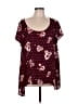 Torrid Burgundy Short Sleeve Blouse Size Lg Plus (0) - photo 1