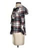 Polly & Esther 100% Polyester Plaid Gray 3/4 Sleeve Blouse Size S - photo 5