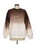 New In 100% Polyester Tie-dye Brown Pullover Sweater Size M - photo 1