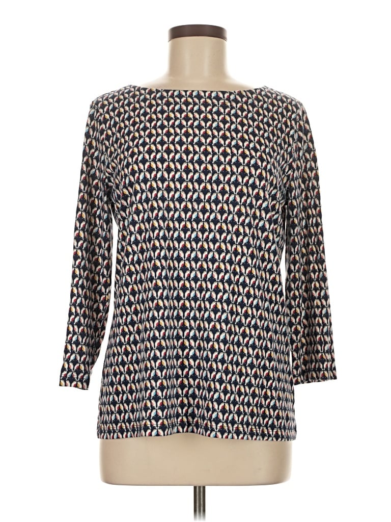Pre-owned St. John's Bay 3/4 Sleeve T-shirt In Blue