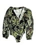 Zara Tropical Green 3/4 Sleeve Blouse Size S - photo 1