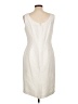 Albert Nipon Chevron-herringbone Ivory Cocktail Dress Size 12 - photo 2