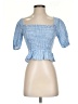 Louna 100% Cotton Blue 3/4 Sleeve Blouse Size S - photo 1