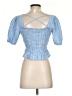 Louna 100% Cotton Blue 3/4 Sleeve Blouse Size S - photo 2