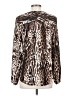 Catherine Malandrino 100% Polyester Animal Print Brown Long Sleeve Blouse Size S - photo 2
