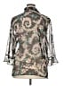 Notations 100% Polyester Floral Silver 3/4 Sleeve Blouse Size 1X - photo 2