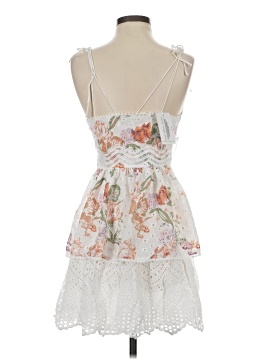chinese dress ladies Foxiedox White/Blue Halina Lace Bow Tied Strap Midi Dress NWT- Size S  The  Saved Collection