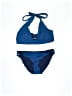 Eva Alexander Solid Blue Two Piece Swimsuit Size 8 - photo 1