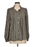 Premise Studio 100% Polyester Stripes Black Long Sleeve Blouse Size M - photo 1