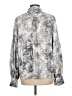 Vince Camuto 100% Polyester Print Silver Long Sleeve Blouse Size L - photo 2