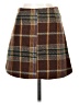 Cider 100% Polyester Plaid Brown Casual Skirt Size XS - photo 2
