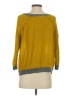Ellison 100% Acrylic Color Block Yellow Ivory Pullover Sweater Size S - photo 2