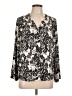 19 Cooper 100% Polyester Silver Long Sleeve Blouse Size L - photo 1