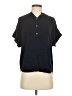 Point Sur 100% Viscose Black Short Sleeve Blouse Size S - photo 1