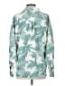 TCEC 100% Polyester Tropical Teal Long Sleeve Blouse Size S - photo 2