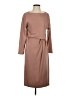 prologue Solid Brown Casual Dress Size XS - photo 1
