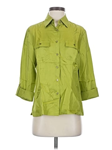 Jaclyn Smith 3/4 Sleeve Silk Top (view 1)