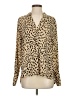 Vince Camuto 100% Polyester Animal Print Tan Long Sleeve Blouse Size S - photo 1