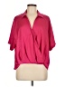 Modern Works Pink Short Sleeve Blouse Size L - photo 1