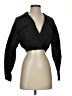 A.L.C. 100% Cotton Black Long Sleeve Blouse Size 2 - photo 1