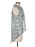 Lani 100% Polyester Paisley Blue Sleeveless Blouse Size M - photo 4