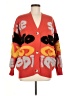 Unbranded 100% Polyester Orange Cardigan Size M - photo 1