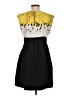 Sariah 100% Polyester Graphic Yellow Cocktail Dress Size 4 - photo 2