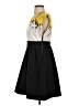 Sariah 100% Polyester Graphic Yellow Cocktail Dress Size 4 - photo 5