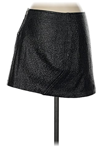 Zara W&B Collection Faux Leather Skirt (view 2)