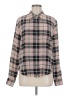 Equipment Plaid Pink Long Sleeve Blouse Size M - photo 1