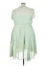 Torrid 100% Polyester Solid Green Casual Dress Size 3X Plus (3) - photo 2