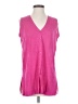 Zara Pink Sleeveless Button-Down Shirt Size S - photo 1