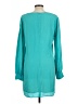 Lavender Brown 100% Silk Teal Blouse Size L - photo 2