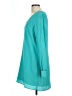 Lavender Brown 100% Silk Teal Blouse Size L - photo 5