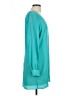 Lavender Brown 100% Silk Teal Blouse Size L - photo 4