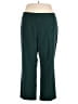 Catherines Solid Green Casual Pants Size 3X - photo 1