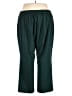Catherines Solid Green Casual Pants Size 3X - photo 2