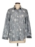 Chico's Gray 3/4 Sleeve Button-Down Shirt Size Lg (2) - photo 1