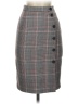 H&M Plaid Gray Formal Skirt Size 0 - photo 1