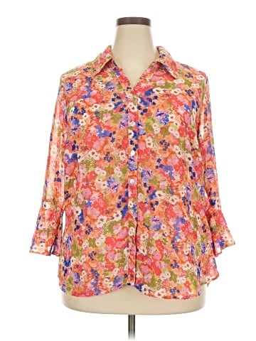 Sara Michelle 3/4 Sleeve Blouse (view 1)