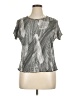 DressBarn Silver Short Sleeve Blouse Size XL - photo 1